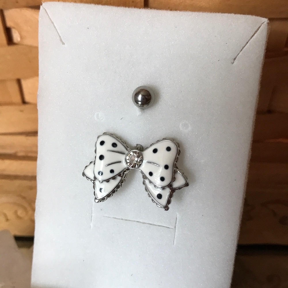 Brand new cute White Bow Belly Button Ring